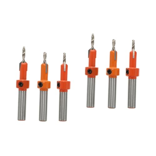 OSALADI 2 Sätze Senkbohrer Stanzen Countersink Drillbit Werkzeug Schraubenbohrer Agn Grat Bohrer Für Porzellanfliesen Holz Bohrkork Kegelbohrer Hochgeschwindigkeitsstahl Orange 3 Stück * 2 von OSALADI