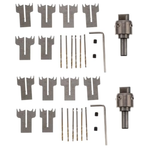 OSALADI 2 Sets Für Die Holzbearbeitung Integriertes Werkzeug Löcher Zubehör Senker Bohrer Perlen Nagelhaut Rotierender Wolframstift Ohrstecker Perlen Hartmetallring von OSALADI