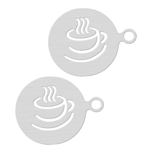 OSALADI 2 Stück Kaffee Latte Form Cappuccino Kunst Vorlagen Kaffee Dekor Dekorative Kaffee Schablonen Latte Schablonen Latte Art Werkzeuge Schablonen Für Kaffee Kuchen Formen von OSALADI