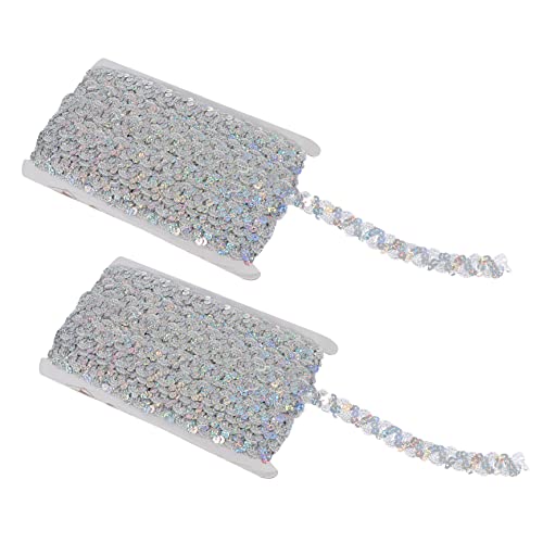 OSALADI 2 Stück Teiliges Glitzer Paillettenband Wellenförmiger Spitzenbesatz für DIY Kleidung und Bastelprojekte Langlebig und Farbenfroh Festlichkeiten und Dekorationen OSALADI 2 Stück Teiliges Glitzer Paillettenband Wellenförmiger Spitzenbesatz für DIY Kleidung und Bastelprojekte Langlebig und Farbenfroh Festlichkeiten und Dekorationen von OSALADI