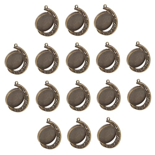 OSALADI 20 Stück Schmuckzubehör Aus Legierung Blanke Lünette Mond Anhänger Tablett Hängende Anhänger Tabletts Schmuck Finde Lünette Schmuckherstellungs Tablett Runde Lünette OSALADI 20 Stück Schmuckzubehör Aus Legierung Blanke Lünette Mond Anhänger Tablett Hängende Anhänger Tabletts Schmuck Finde Lünette Schmuckherstellungs Tablett Runde Lünette von OSALADI