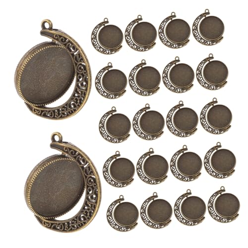 OSALADI 20 Stück Schmuckzubehör Aus Legierung Mond Anhänger Tablett Hängende Anhänger Tabletts Leere Lünette Anhänger Schmuckfund Lünette Schmuckherstellungs Tablett Cabochons OSALADI 20 Stück Schmuckzubehör Aus Legierung Mond Anhänger Tablett Hängende Anhänger Tabletts Leere Lünette Anhänger Schmuckfund Lünette Schmuckherstellungs Tablett Cabochons von OSALADI