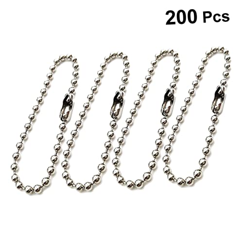OSALADI 200Stück Einstellbare Kugelkette Metallperlen Schlüsselanhänger für DIY Schlüsselanhänger Hundemarken und Mehr Silber OSALADI 200Stück Einstellbare Kugelkette Metallperlen Schlüsselanhänger für DIY Schlüsselanhänger Hundemarken und Mehr Silber von OSALADI