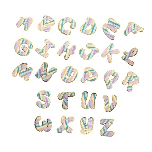 OSALADI 26 Stück Teiliges Bunte Englische Buchstaben Patches mit Goldrand Selbstklebend und Bestickt Vielseitige Bügel Nähapplikationen zum Dekorieren und Reparieren von Kleidung DIY OSALADI 26 Stück Teiliges Bunte Englische Buchstaben Patches mit Goldrand Selbstklebend und Bestickt Vielseitige Bügel Nähapplikationen zum Dekorieren und Reparieren von Kleidung DIY von OSALADI