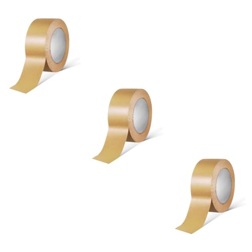 OSALADI 3 Rollen Klebeband aus Kraftpapier papier klebeband washi-tape Versandklebeband Umzugskartons-Klebeband Sicheres Verpackungsband Versandband für Pakete Kraftband braunes Packband von OSALADI