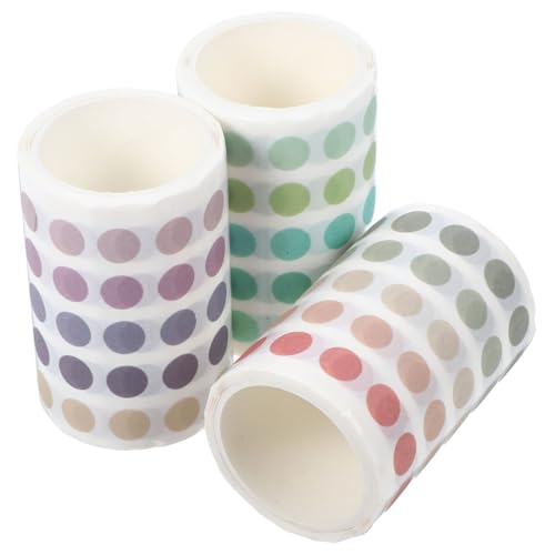 OSALADI 3 Rollen Polka Dot -aufkleberband Punkt-aufkleberband Kleine Punktaufkleber Washi-tape-aufkleber Maskierungsaufkleber Nummernaufkleber Für Den Außenbereich Papier OSALADI 3 Rollen Polka Dot -aufkleberband Punkt-aufkleberband Kleine Punktaufkleber Washi-tape-aufkleber Maskierungsaufkleber Nummernaufkleber Für Den Außenbereich Papier von OSALADI