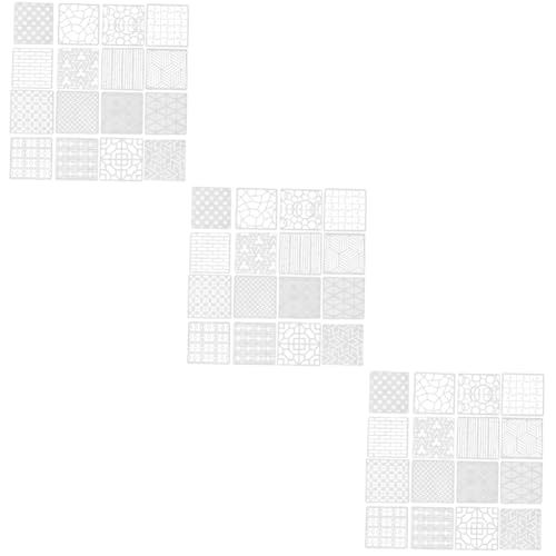 OSALADI 3 Sätze Schablonen Für Geometrische Malvorlagen Geometrische Schablonen Wiederverwendbare Schablonen Kreis Beton Schablonen Für Geometrische Zeichenvorlagen Plastik 16 Stück * 3 von OSALADI