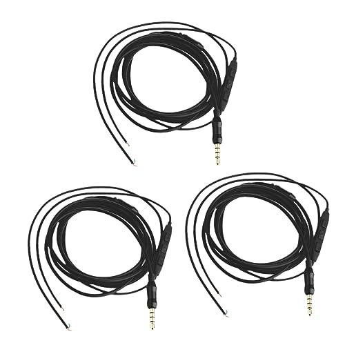 OSALADI 3 Stk Kopfhörerkabel Anpassung Halbzeug headphone cable Black von OSALADI