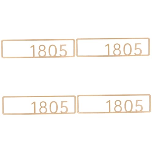 OSALADI 4 Stück Hauszeichen hausnummer Bürotürschild Garagentürschild Adressschild Nummern-Haustürschild Wohnungstürnummer Nummernaufkleber klebende Adressnummern Mailbox-Flag-Ersatz Acryl von OSALADI