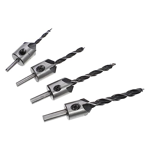 OSALADI 4 Teiliges Countersink Bohrer Set Aus Hochgeschwindigkeitsstahl Mit Sechskantschlüssel Für Präzise Holzbearbeitung Optimale Bohrtiefe Und Vielseitige Anwendungen Der von OSALADI