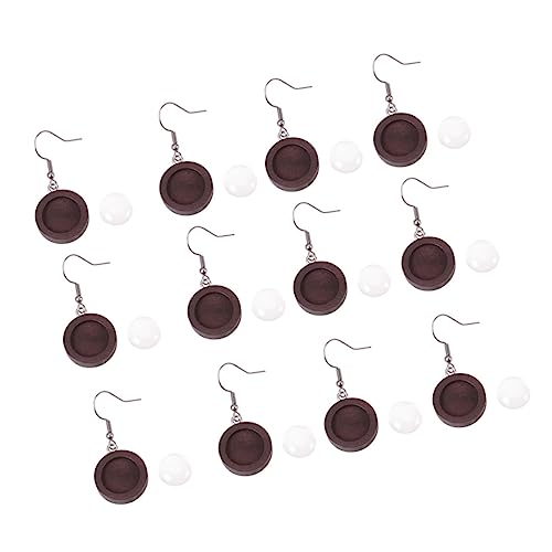 OSALADI 40 Stück DIY Ohrringe Zubehör Teiliges Holz und Ohrhaken und Runde Cabochon Basen für Schmuckherstellung und Basteln Dunkelkaffee OSALADI 40 Stück DIY Ohrringe Zubehör Teiliges Holz und Ohrhaken und Runde Cabochon Basen für Schmuckherstellung und Basteln Dunkelkaffee von OSALADI
