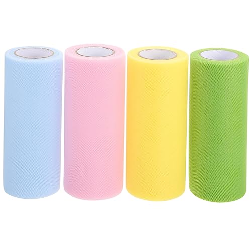 OSALADI 4Rollen DIY Tüllband Farben Schneidbares Tüllgewebe für Hochzeitsdekoration Geschenkschleifen und Bastelprojekte Langlebiges Hochwertiges OSALADI 4Rollen DIY Tüllband Farben Schneidbares Tüllgewebe für Hochzeitsdekoration Geschenkschleifen und Bastelprojekte Langlebiges Hochwertiges von OSALADI