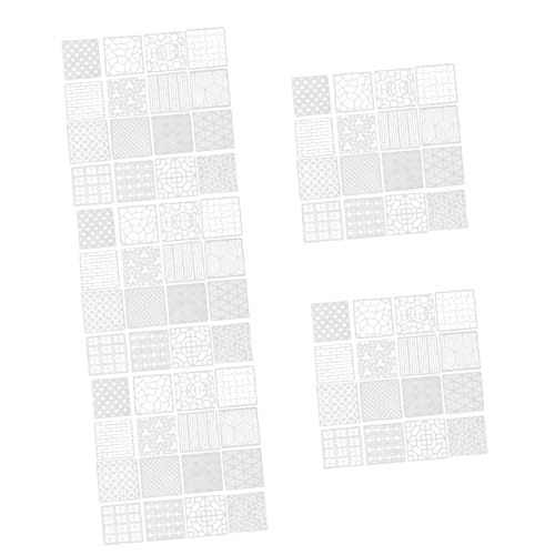 OSALADI 5 Sätze Geometrische Malschablonen Geometrische Schablonen Wiederverwendbare Schablonen Schichtung Schablonen Zum Malen Beton Zeichnungsschablonen Hohle Malschablonen 16 Stück * 5 von OSALADI