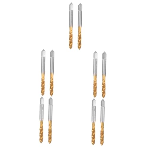 OSALADI 5 Sätze Spiralbohrer Lochsägenwerkzeug Bohrer Für Glas Zimmermannsbit Bohrer Aus Stahl Gezahnter Nutfräser Sägestück Ersatz-zackenbohrer Hochgeschwindigkeitsstahl 2 Stück * 5 von OSALADI