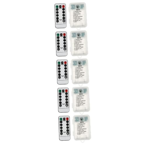 OSALADI 5 Sets Fernbedienung Beleuchtungskette Zubehör Weinflaschenbeleuchtung Knopfzelle Kabellose Fernbedienung Dimmer Transparentes Batteriegehäuse Led-Usb-Aufbewahrungsbox von OSALADI