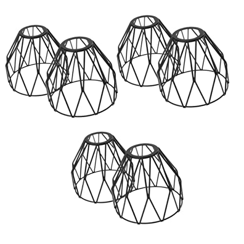 OSALADI 6 Stk Lampenschirm Akzentbeleuchtung Im Bauernhaus Glühbirnenkäfig Im Industriellen Stil Hängende Lichtabdeckung Käfigschutz Für Glühbirnen Birnenschutzhalter Schmiedeeisen von OSALADI