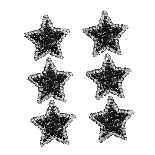 OSALADI 6Stücke Sternförmige DIY Patches Mit Perlen Für Applikationen Zum Aufbügeln Kleidung Taschen Und Mehr Für Handwerksprojekte Und Designs OSALADI 6Stücke Sternförmige DIY Patches Mit Perlen Für Applikationen Zum Aufbügeln Kleidung Taschen Und Mehr Für Handwerksprojekte Und Designs von OSALADI