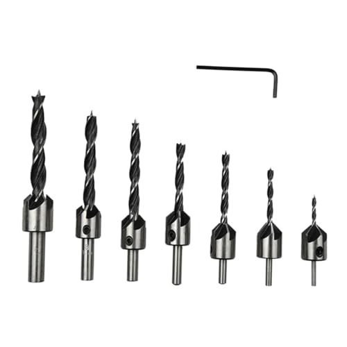 OSALADI 7 Teiliges Hochgeschwindigkeitsstahl Entgrater Und Fasewerkzeug Set Mit Wrench Für Präzises Entgraten Und Fasen Von Und Metalloberflächen von OSALADI