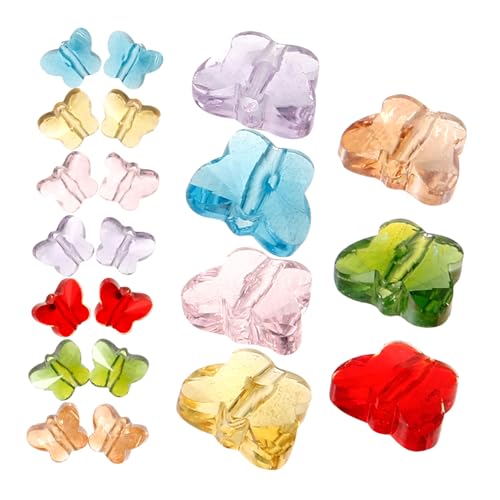 OSALADI 70 Stück Schmetterlingsperlen für winzig Schmetterlings-Abstandsperlen Schmetterling lose Perlen Charme bunt DIY handgemachtes Material Anhänger zur Herstellung von Halsketten Glas OSALADI 70 Stück Schmetterlingsperlen für winzig Schmetterlings-Abstandsperlen Schmetterling lose Perlen Charme bunt DIY handgemachtes Material Anhänger zur Herstellung von Halsketten Glas von OSALADI