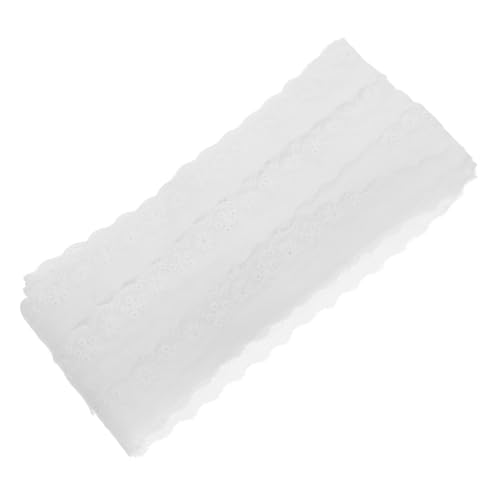 OSALADI Baumwollspitze Blumenspitze Pom Pom Spitzenbesatz bestickter Bandbesatz mit Blumenmuster Spitze zum Nähen von Besatz Ösenspitze Spitzenband Stoff Weiß OSALADI Baumwollspitze Blumenspitze Pom Pom Spitzenbesatz bestickter Bandbesatz mit Blumenmuster Spitze zum Nähen von Besatz Ösenspitze Spitzenband Stoff Weiß von OSALADI