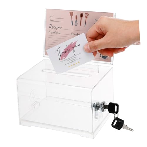 OSALADI Box Box Visitenkartenetui Tombola-Losbehälter Vorschlagsboxen Tombolaboxen mit Schlitz Mini-Wahlurnen Klare Wahlkästen für Gewinnspiele Acryl Transparent OSALADI Box Box Visitenkartenetui Tombola-Losbehälter Vorschlagsboxen Tombolaboxen mit Schlitz Mini-Wahlurnen Klare Wahlkästen für Gewinnspiele Acryl Transparent von OSALADI