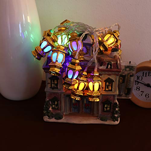 OSALADI Bunte Eid Al- Fitr Laterne String Licht Batterie Betrieben Goldene Ramadan Laterne Licht 3M 20 Leds Seil Lichter für Eid Al- Fitr Party Engagement von OSALADI