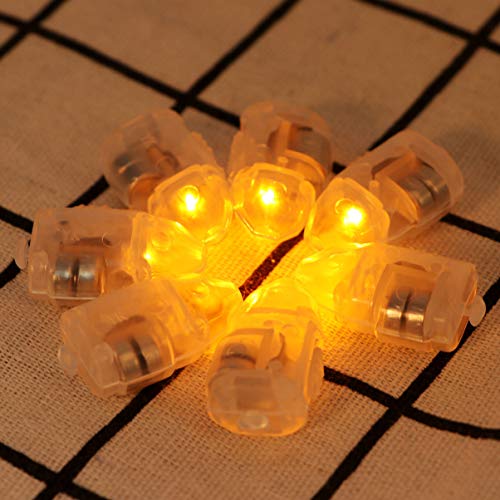 OSALADI LED Mini Ballon Lichtlampe Standby- Zeit Flat- Head- Party- Lichter Tragbare Nicht Blinkende LED- Leuchten für Papierlaterne Hochzeit Weihnachten Halloween 30 Pack Gelb von OSALADI