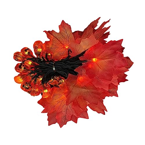 OSALADI Outdoor-Dekor Herbstdeko 1 Stück Schnur Solar-lichterketten Pendelleuchte Kronleuchter Nachtlicht Herbst Plastik Thanksgiving-Streifenlicht Party-Layout-Dekor von OSALADI