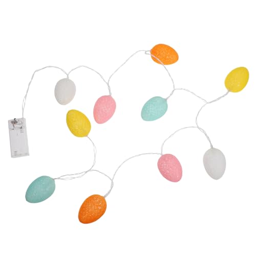 OSALADI Schnur Lichterketten zu Ostern party lichter ostern deko Osterfest Dekoration Batterielampe osterdekoration lichter Ostern geführt Osterdekorationen Eiergirlande Ei Licht PVC von OSALADI