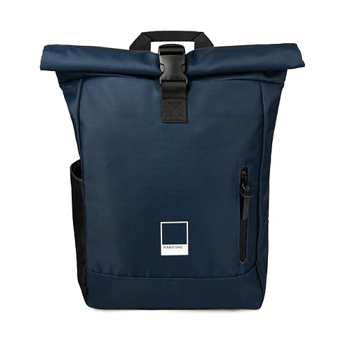 PANTONE™ Urban – Rucksack Damen und Herren, Rucksack Schule Rucksack Wasserdicht Polyester, Wanderrucksack Reiserucksack 22L 64x30x13 Ausgerollt, Rolltop Rucksack Taschen Gepolsterter Laptop-Rucksäcke von OSAMA