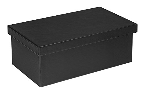 Osco Faux Leather DVD Size Storage Box - Black von OSCO