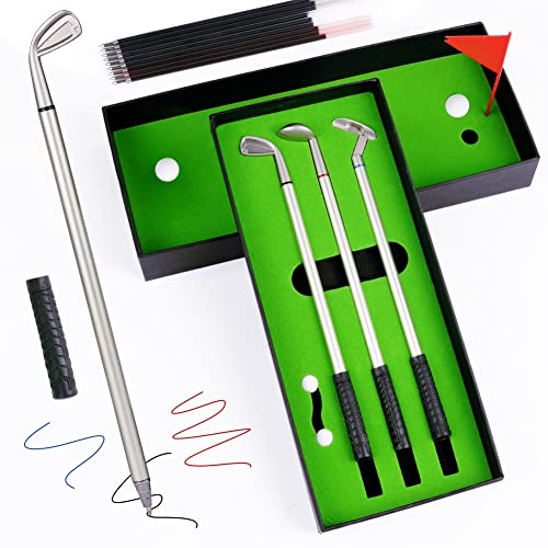 OSDUE Golf Pen Set, Golfstift Geschenke für Männer, Mini Desktop Spiele, lustiges Fidget Spielzeug, Golf Kugelschreiber Geschenk für Erwachsene, Mitarbeiter, Männer, Boss von OSDUE