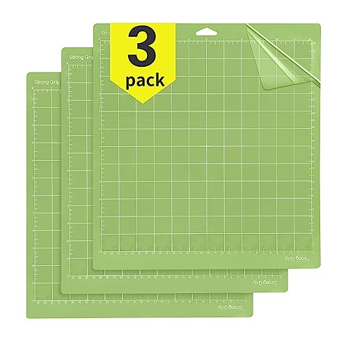 OSDUE Schneidematte für Cricut, 3er Pack Schneidematte 12x12 für Cricut Explore Air 2/Air/One/Maker, Ersatz Standard Grip Schneidematte für Kunst- und Bastelprojekte(Grün) von OSDUE