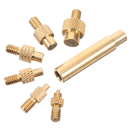 OSOLADY 1 Set Set Druckkopf Einbettungsmuttern Wärmeeinbettungsmutter Lötspitze Einsatzspitzen Für Lötkolben Messing Gewindeeinsatz 3D Druck Gewindeeinsatz 3D Druckerteil Golden von OSOLADY