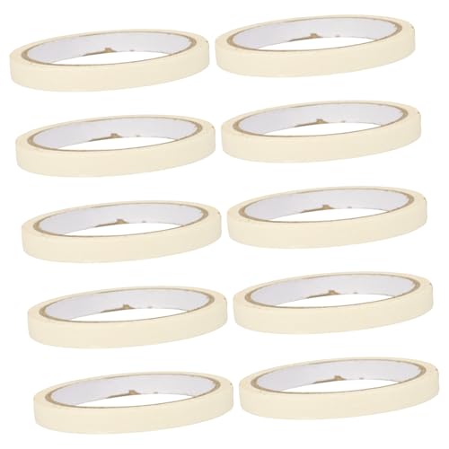 OSOLADY 10 Rollen Nahtband Punkt Verpackungs Band Trocken Abwischbares Tafelband Durchsichtiges Klebeband Straßenband Spender Tapeten Abziehen Und Aufkleben Farbiges Band Papier Weiß von OSOLADY