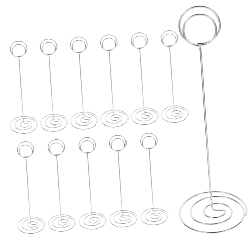 OSOLADY 12 Stück Kreativer Notizhalter Fotohalter Tischnummernhalter Tischkartenhalter Bildständer Für Tisch Namenskartenhalter Tischnummernständer Tischkartenhalter Eisen Silber von OSOLADY