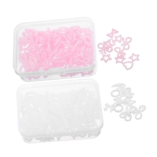 OSOLADY 2 Boxen Nail-Art-Zubehör Geschlecht drücken Gel Reize gefälscht nail steine nail stones Geschafft Nail-Art-Ornamente Maniküre-Edelsteine süße Nailart-Anhänger Plastik von OSOLADY