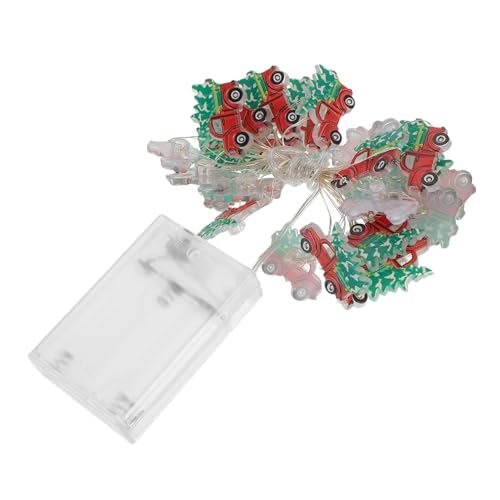 OSOLADY 2 Stk Lkw-lichterketten Geführte Weihnachtsbeleuchtung Außendekoration Türdekoration Weihnachtsbaum Licht Christbaumschmuck Pickup-dekorationen Leuchtende Dekorationen Rot Abs von OSOLADY