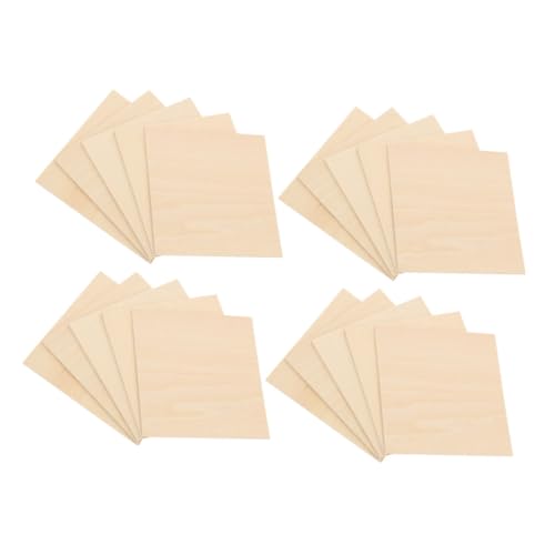 OSOLADY 20st Lindenholzlaminat Sperrholzplatte Holzbretter Zum Basteln Unbehandeltes Holz Holzbretter Basteln Unfertige Holztafeln Holzplatten Holzbretter Für Das Handwerk Beige Hölzern von OSOLADY