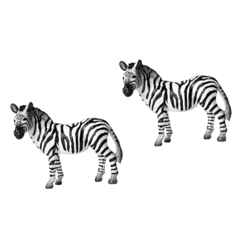 OSOLADY 2St Tierwelt-Ornament Dekor für zu Hause Schildkrötenspielzeug Wildtiermodell Zebra-Ornament für Zebra-Dekoration von OSOLADY