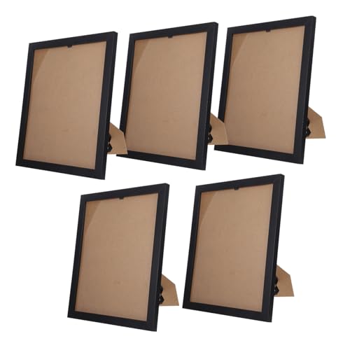 OSOLADY 5 Stück Holz Fotorahmen Gemälde Display Rahmen Individueller Bilderrahmen Clip Rahmen Fotorahmen Mehrere Bilder Multi Fotorahmen Foto Display Rahmen Schreibtisch von OSOLADY