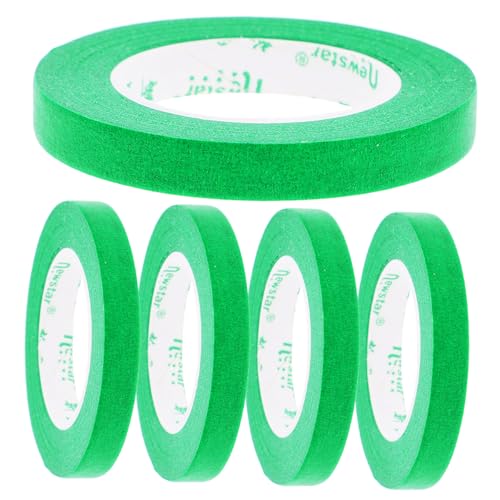 OSOLADY 5St Abdeckband Maskenband Nadelstreifenband Textmarker Gesichtsband Klebeband-Abdeckfolie wiederverwendbares klebeband auto sprühband Bandbeschriftung Kunstband Papier Green von OSOLADY