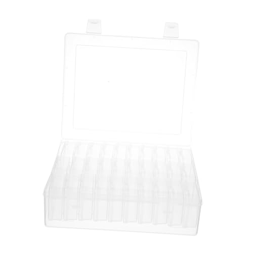 OSOLADY Box Transparent Kleine Box Teile Organizer Aufbewahrungsbehälter Batteriefach Perlen Organizer Für Die Schmuckherstellung Batterie Aufbewahrungs Organizer Bastel Organizer von OSOLADY