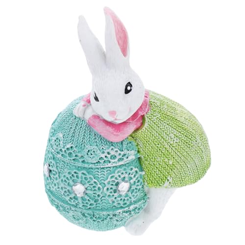 OSOLADY Osterhase Harzfigur Für Die Inneneinrichtung Bezauberndes Kaninchen Ornament Für Die Tischdekoration Hasen Ornament Aus Harz Osterschmuck von OSOLADY