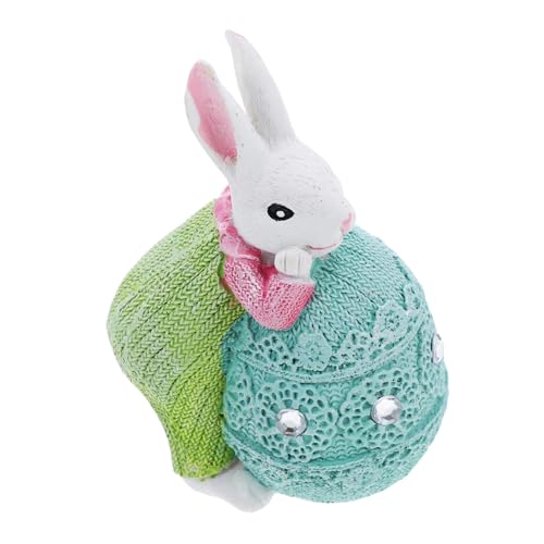 OSOLADY Osterhase Harzfigur Für Die Inneneinrichtung Bezauberndes Kaninchen Ornament Für Die Tischdekoration Hasen Ornament Aus Harz Osterschmuck von OSOLADY