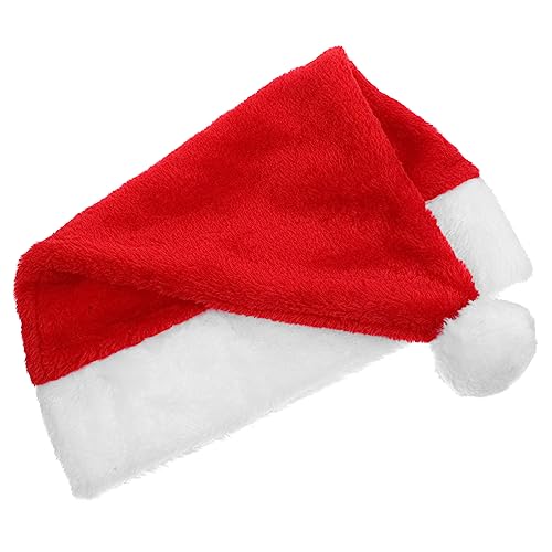 OSOLADY Kurze üsch Weihnachtsmütze Für Erwachsene Rote Weihnachtsmütze Für Damen Und Herren Warm Santa Hat Für Weihnachtskostüme Und Festliche Anlässe von OSOLADY