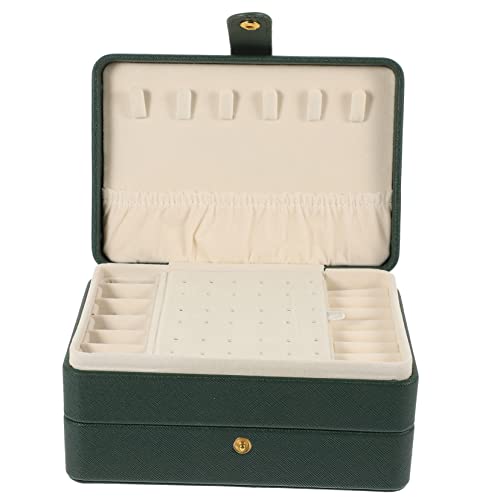 OSOLADY mehrschichtige Schmuckschatulle tragbare schmuckschatulle reisen Mini-Schmuckkästchen travel schmuckbox travel jewelry case Schmuck Organizer tragbar große Schmuckschatullen Green von OSOLADY