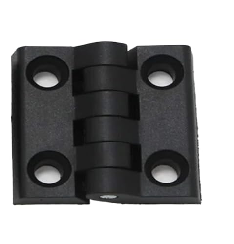 Doppelt abgedichtete Rillenkugellager 10 STÜCKE 40 * 30mm Kleine Scharniere Schwarz Mini Kunststoff Tür Lager Butt Schrank Schublade Schmuck Box ABS Scharnier for Möbel Hardware(40x40) von OSSIL