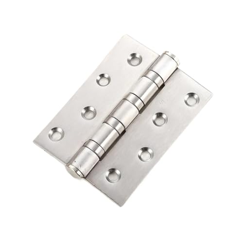 Doppelt abgedichtete Rillenkugellager Starkes Scharnier mit einer Dicke von 3,0 mm, 4 Zoll, flaches, offenes Scharnier aus Edelstahl mit Kugellager for Türen und Fenster(Silver) von OSSIL