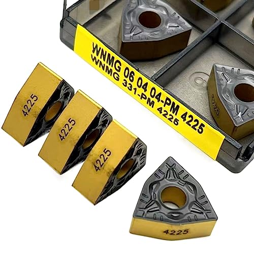 OSSIL Wendemesser aus Hartmetall 10PCS WNMG060404-PM 4225 Zylindrisches Hartmetallwerkzeug Drehwerkzeug Legierung Drehwerkzeug Schneidwerkzeug von OSSIL